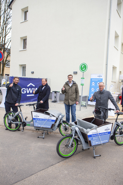 GWW nimmt weitere E-Lastenradstationen in Betrieb